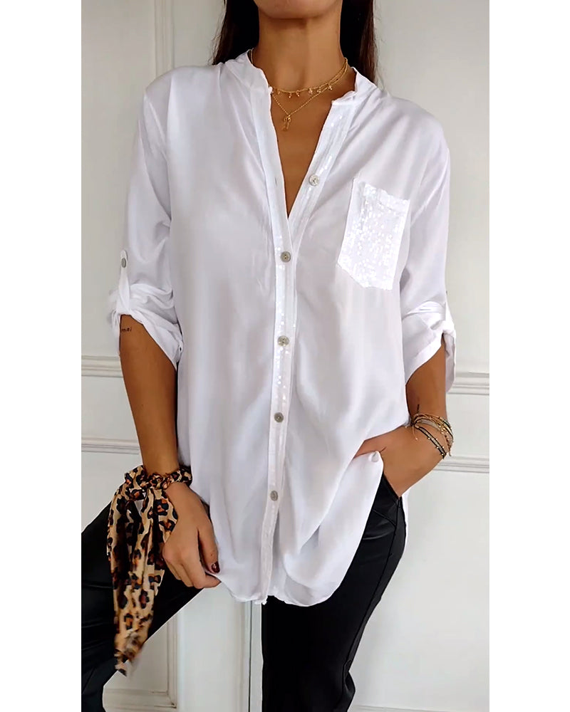 Blusa Casual con Lentejuelas