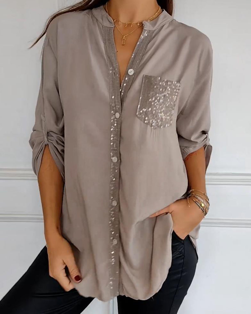 Blusa Casual con Lentejuelas