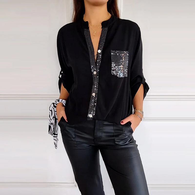 Blusa Casual con Lentejuelas