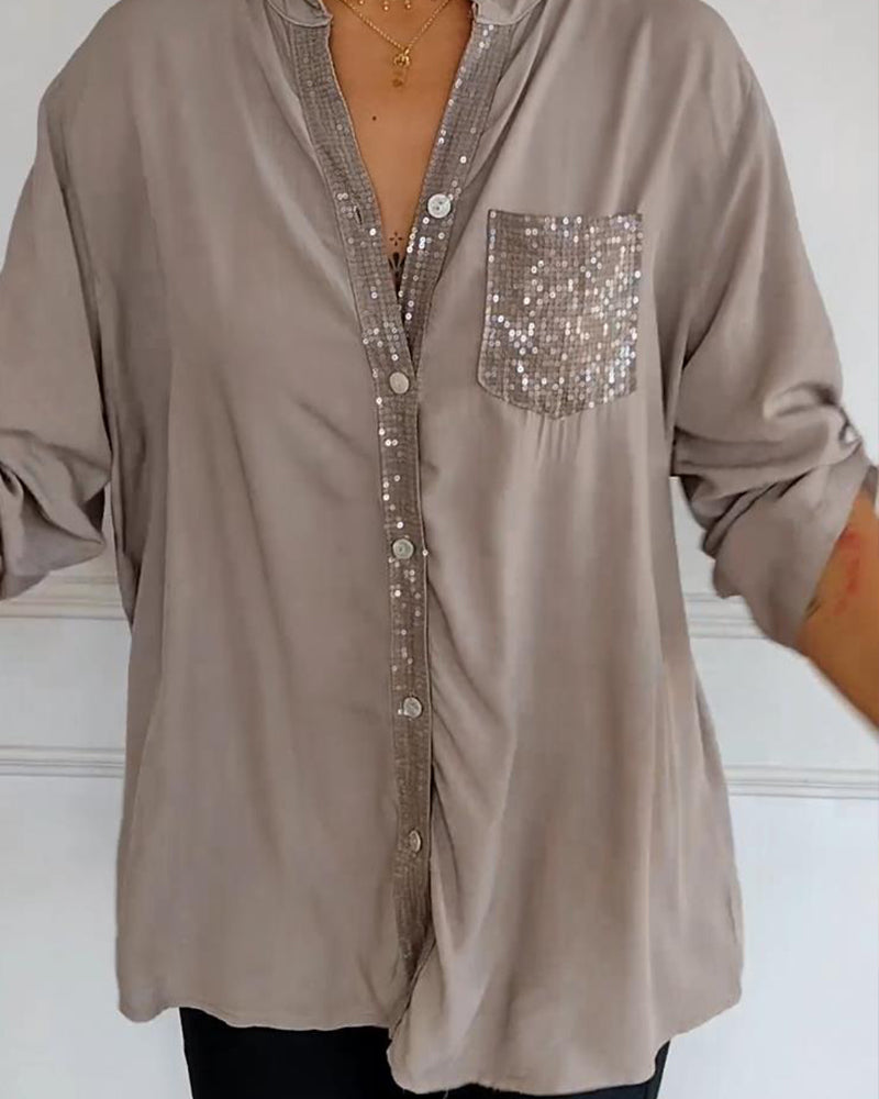 Blusa Casual con Lentejuelas