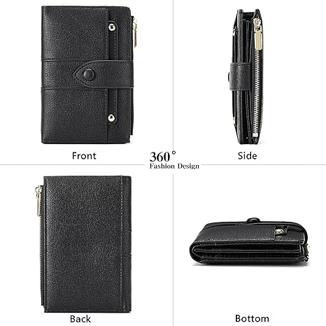 Billetera Bifold para Mujer + Pulsera de la suerte de REGALO