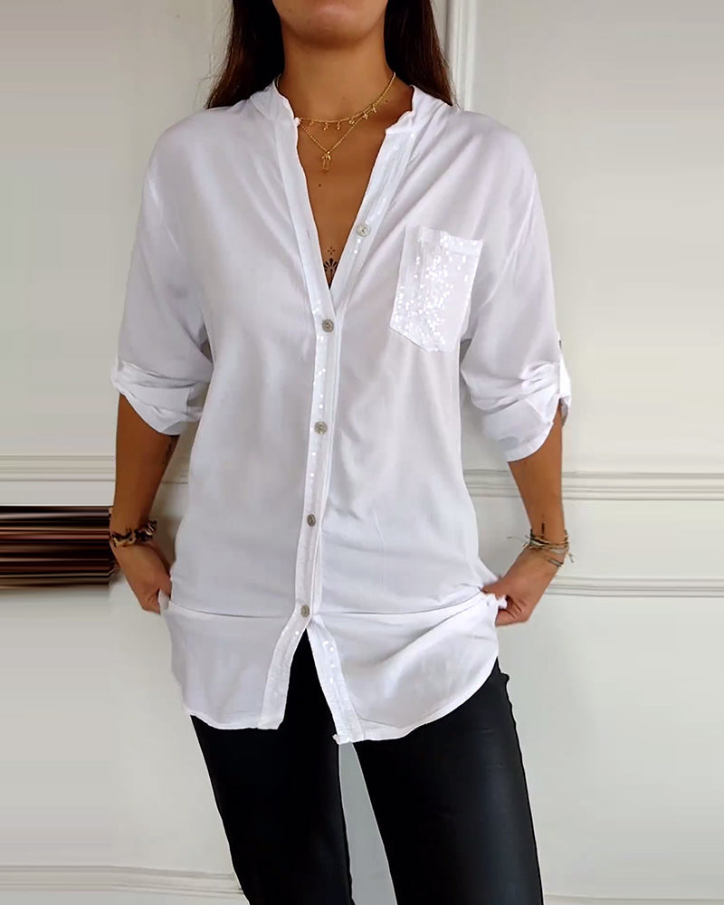 Blusa Casual con Lentejuelas