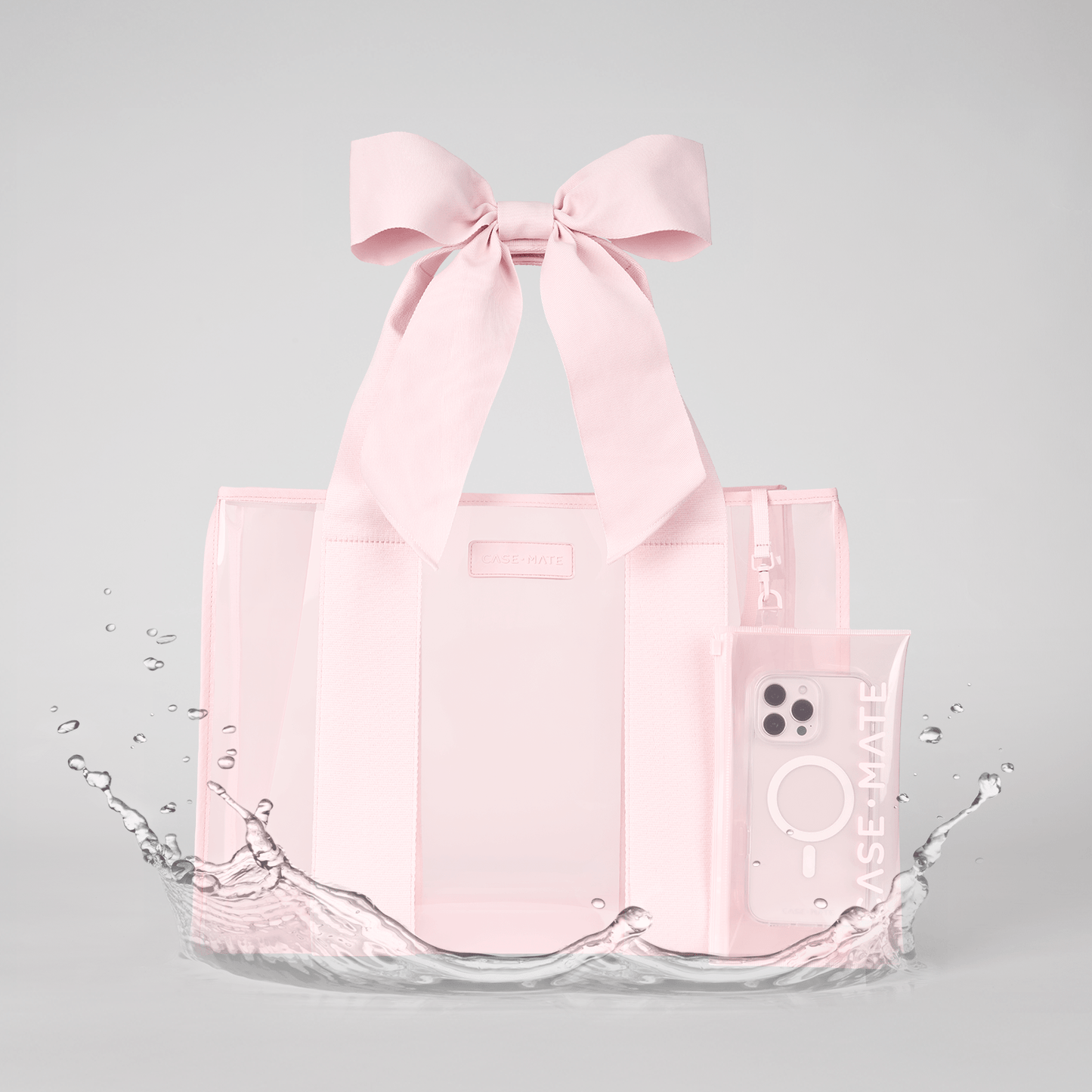 Bolso de playa con lazo y funda para teléfono