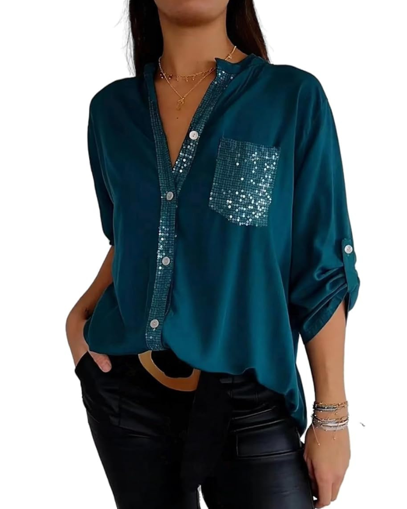Blusa Casual con Lentejuelas
