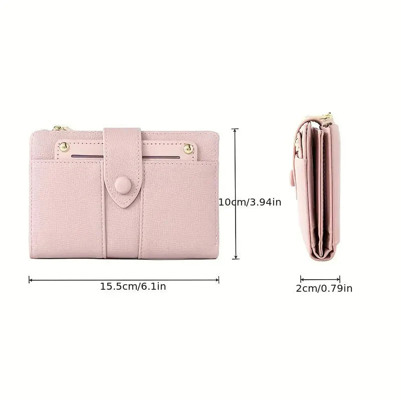 Billetera Bifold para Mujer + Pulsera de la suerte de REGALO