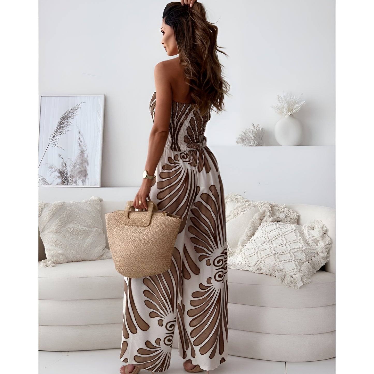 Mono Amelie - Estilo tropical sin mangas