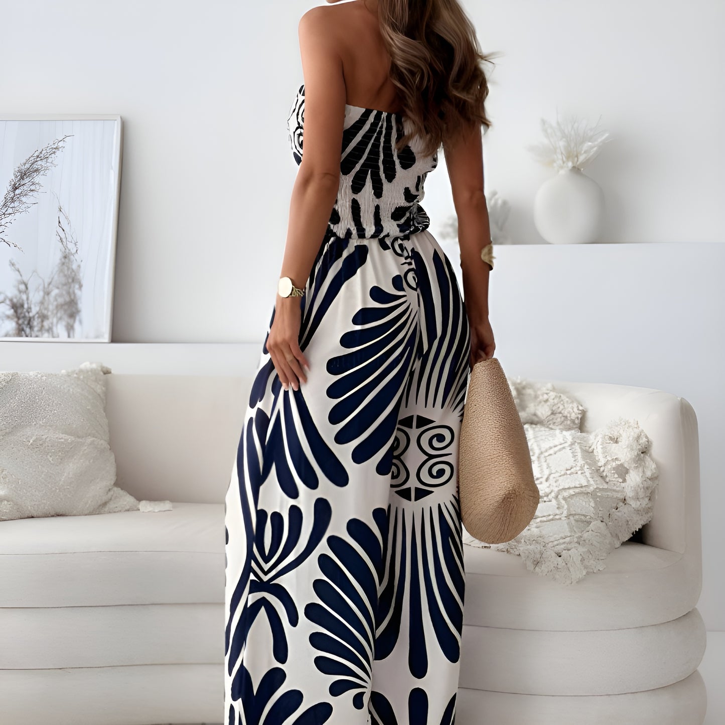 Mono Amelie - Estilo tropical sin mangas