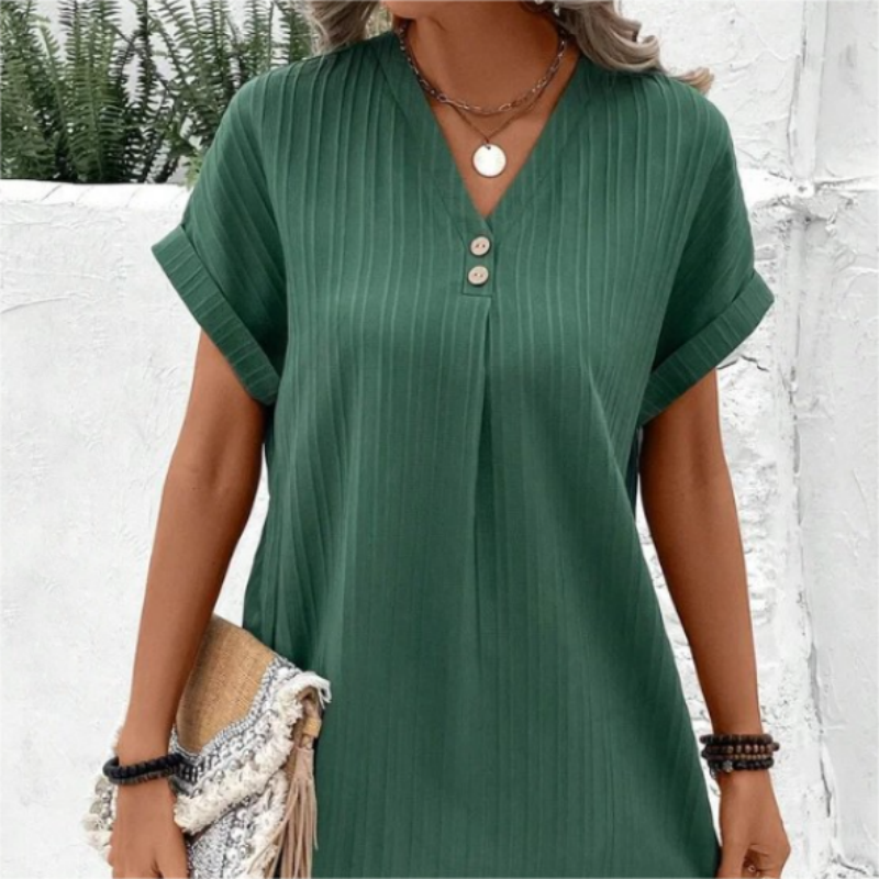 Vestido Toscana – Lino Fresco con Botones Artesanales
