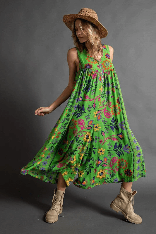 Mono Holgado con Estampado Floral Vintage