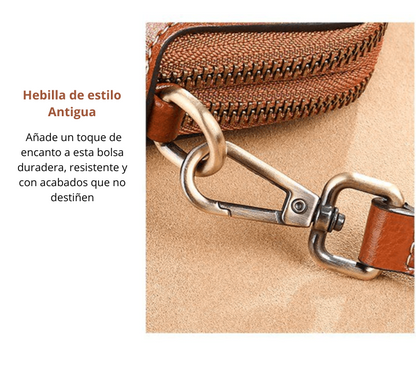 Bolso Bandolera Retro de Cuero
