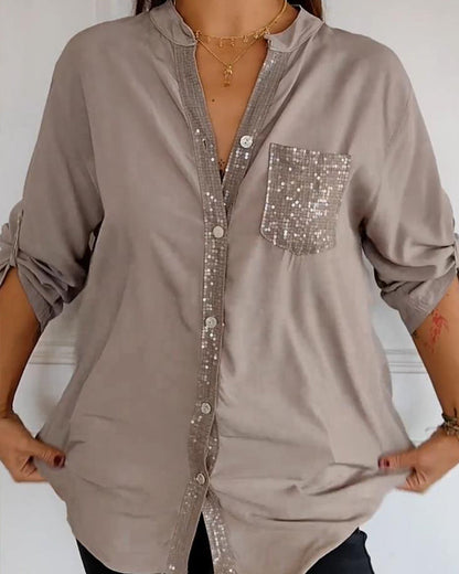 Blusa Casual con Lentejuelas