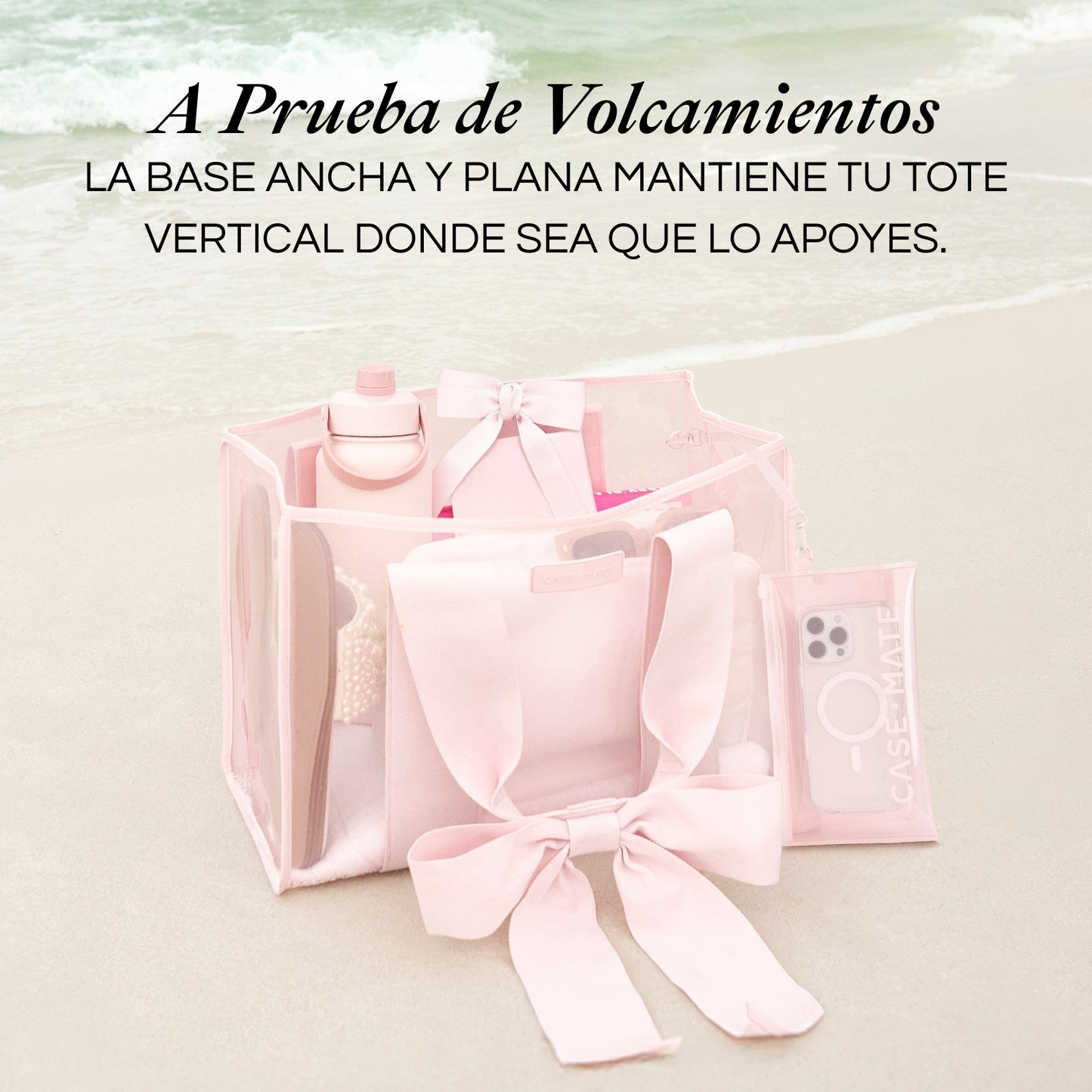 Bolso de playa con lazo y funda para teléfono