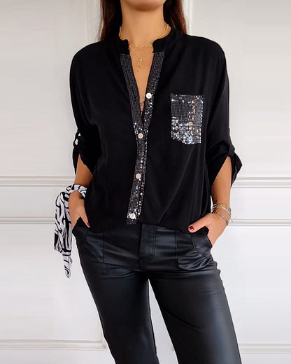 Blusa Casual con Lentejuelas