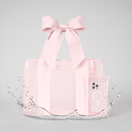 Bolso de playa con lazo y funda para teléfono