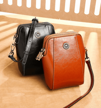 Bolso Bandolera Retro de Cuero