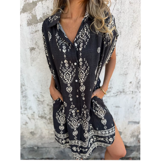 Vestido Místico - Estampado detallado y soltura única